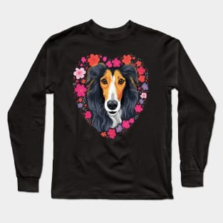 Borzoi Valentine Day Long Sleeve T-Shirt